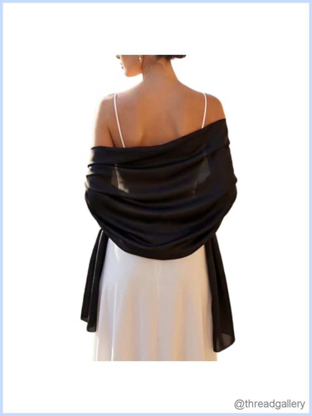 Women Silky Chiffon Shawl Wrap Evening Dress Scarf Wedding
